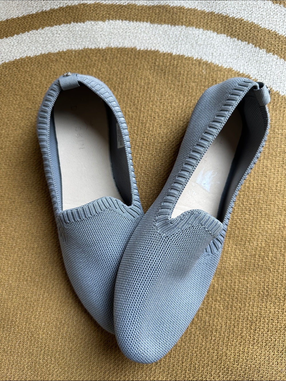 Danskin Light Blue-Gray Knit Slip-On Flats